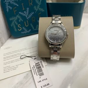 NWT Ombré Glitter Fossil Watch